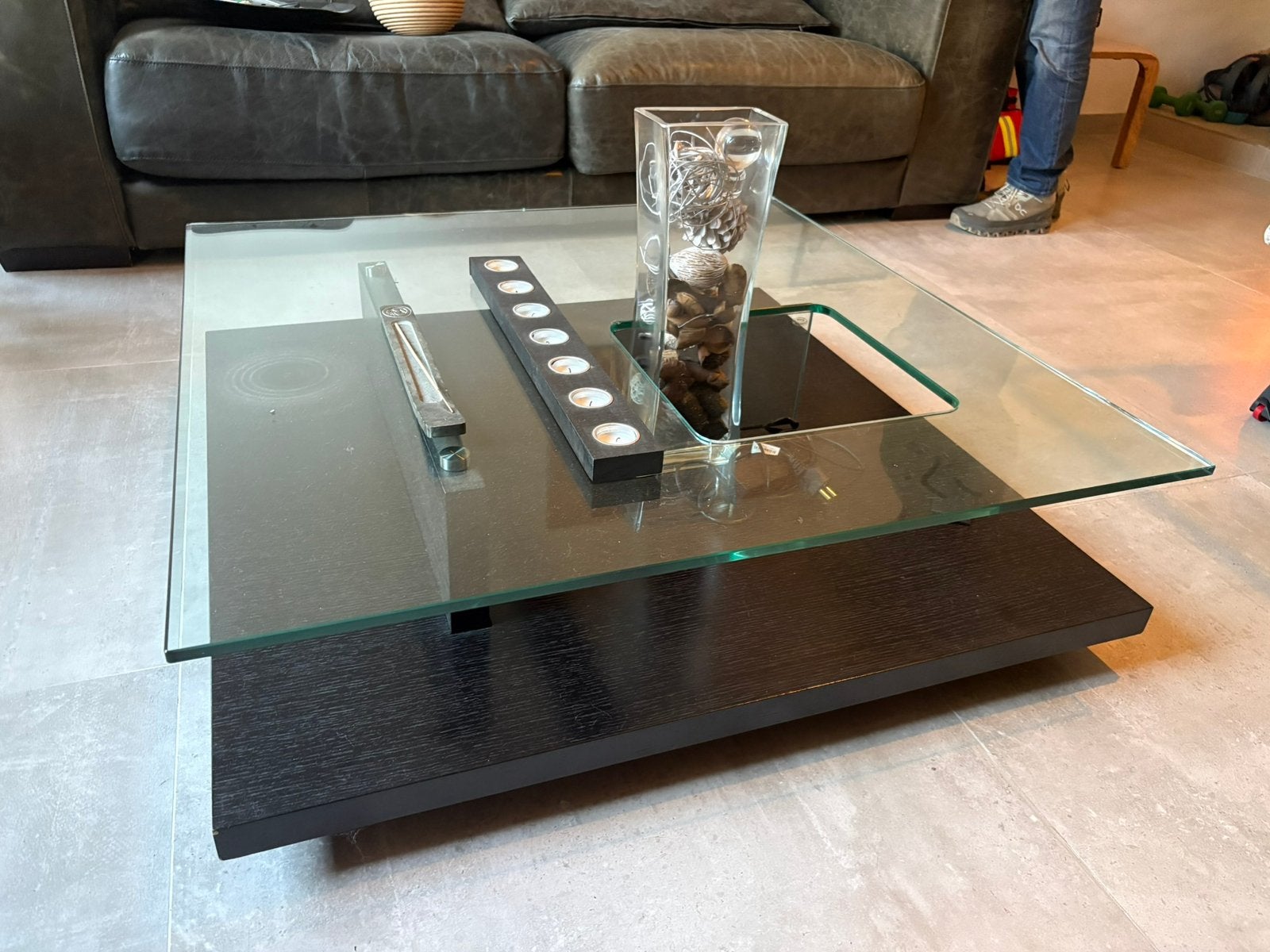 Table de salon, Enlèvement, Comme neuf, Verre