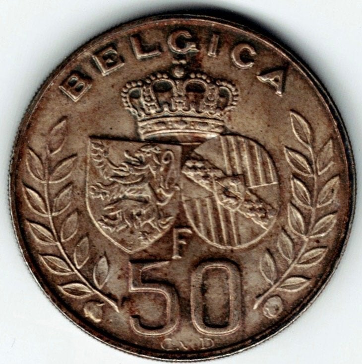 50 frank 1960 België zilver (.835), Verzenden, Zilver, Losse munt, Zilver