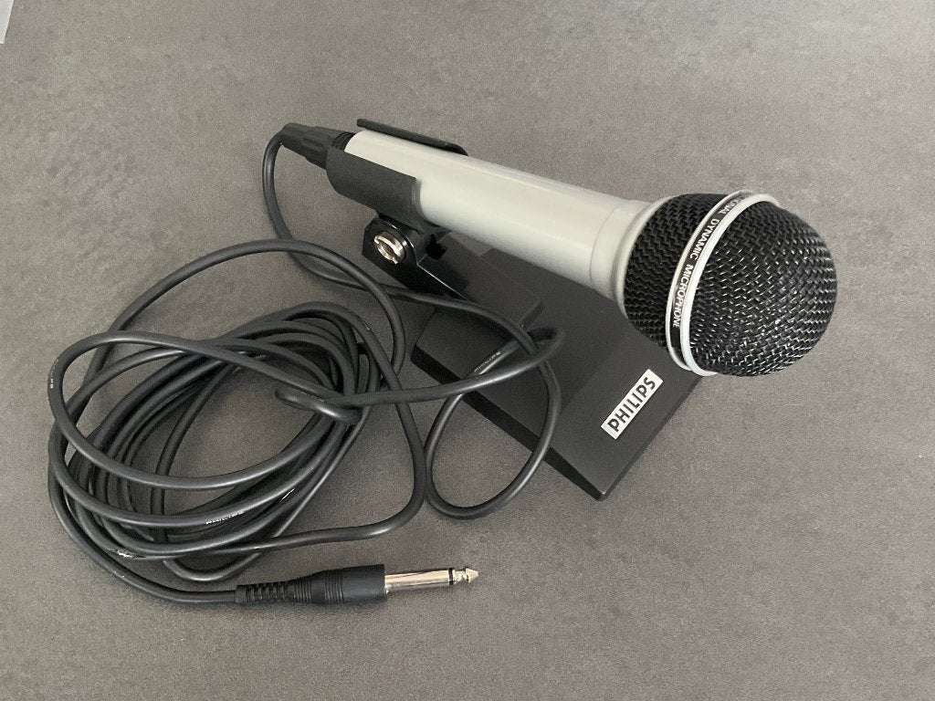 Philips SBC 466 dynamische microfoon, Ophalen of Verzenden, Gebruikt