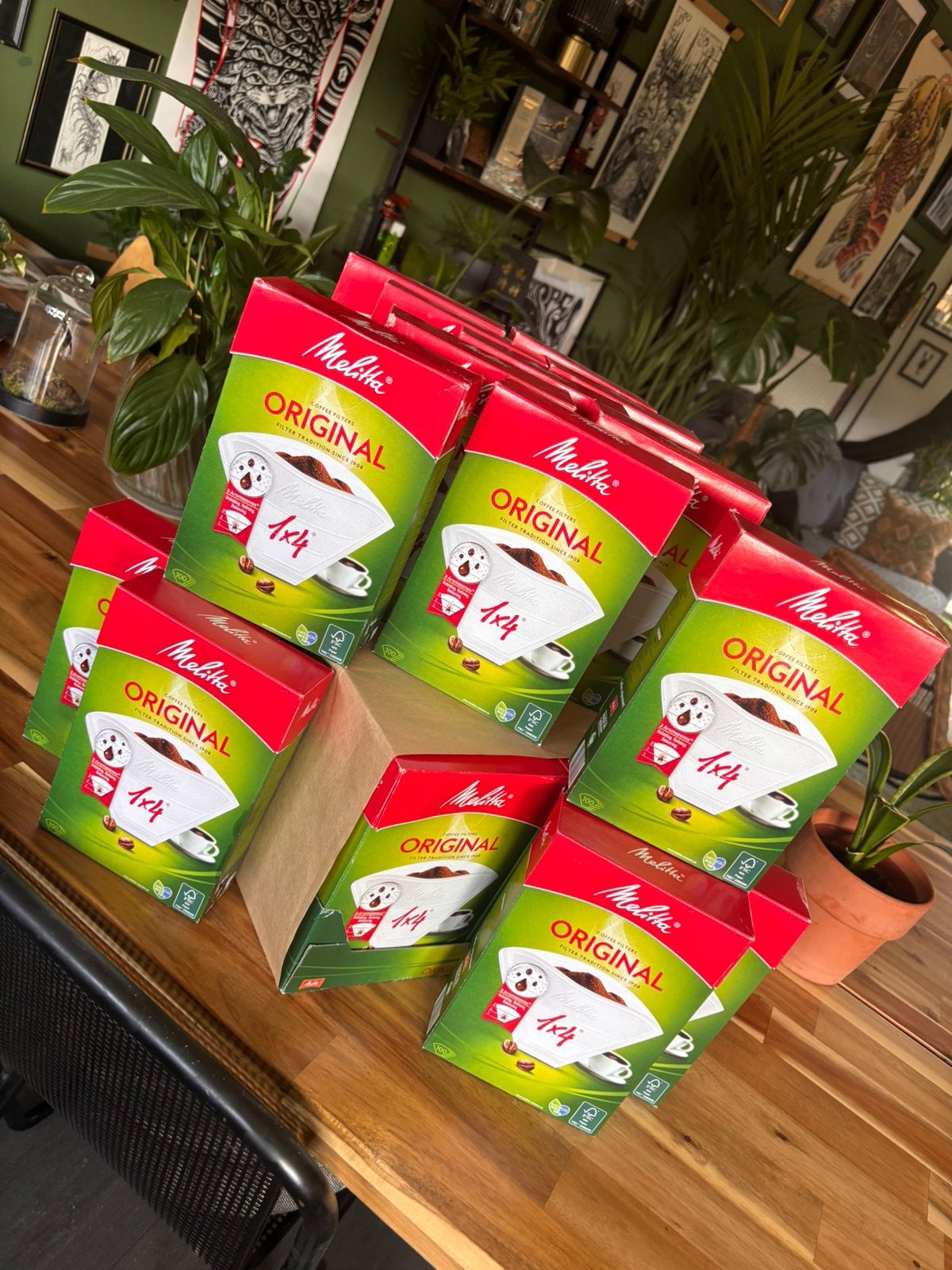 Lot van 30 dozen Melitta Koffie filters original 1x4 100stuk, Ophalen