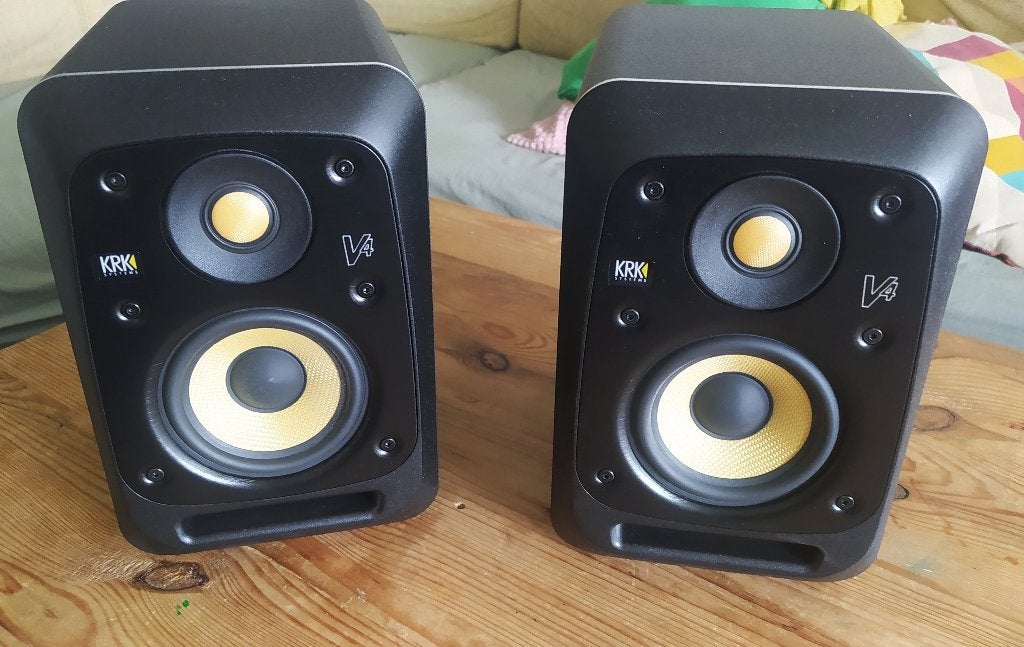2 KRK V4S4 Monitors - Zo goed als nieuw -, Audio, Tv en Foto, Luidsprekerboxen, Ophalen, Zo goed als nieuw, Studiomonitor, KRK