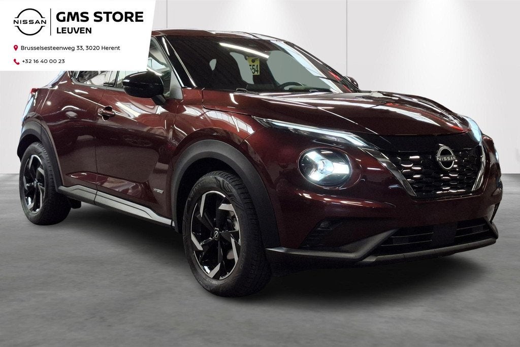 Nissan Juke Hybrid-AUT-Cam-Carplay-Airco-Sensoren, Stof, 5 zetels, 5 deurs, Hybride Elektrisch/Benzine