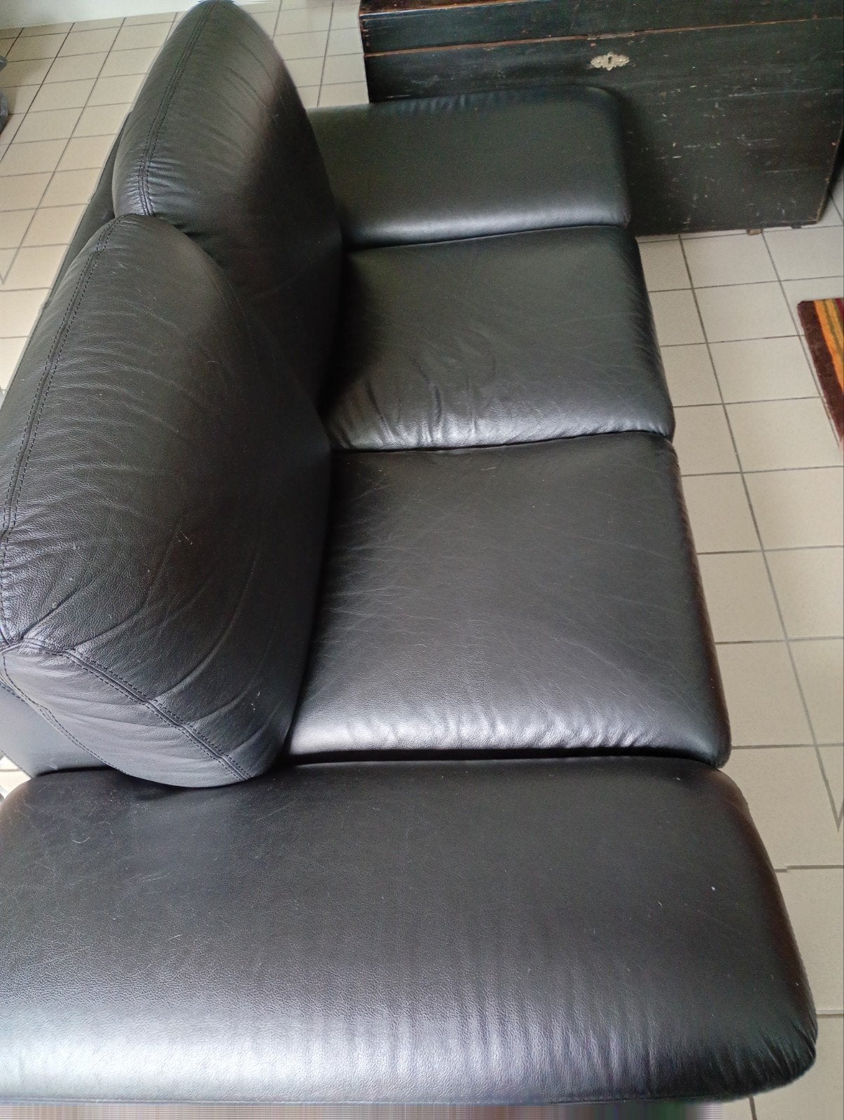 Leren zetel breed seated dringend weg ophalen centrum st -tr, Ophalen