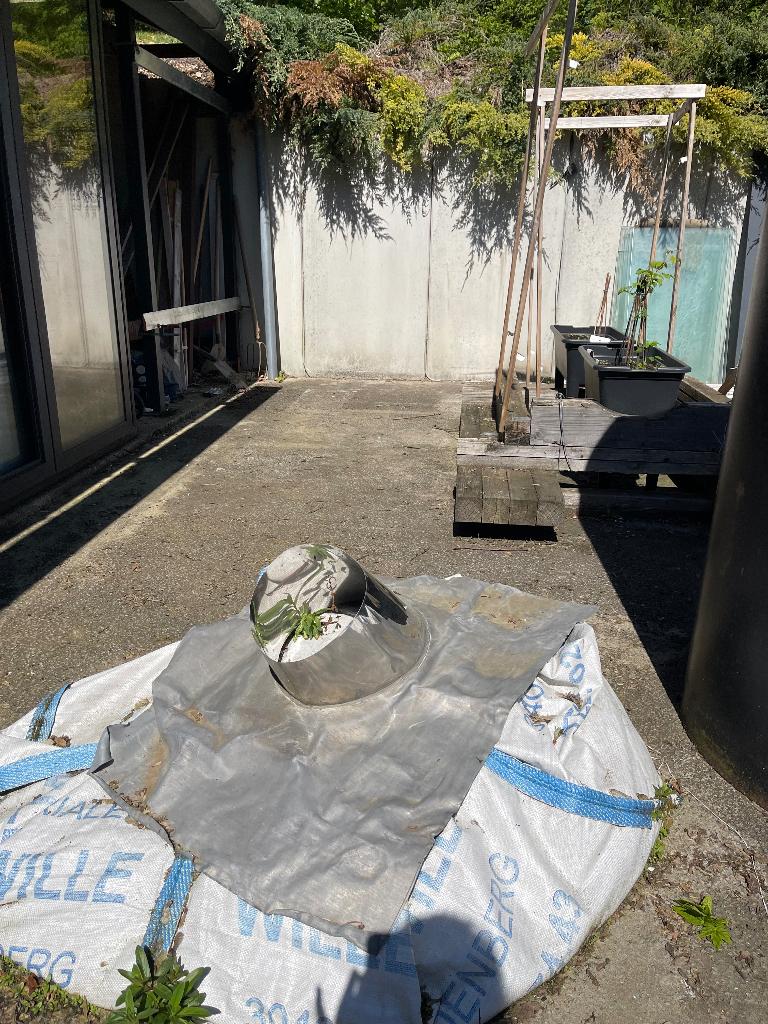 Conduit cheminée inox + sortie toiture (lot), Enlèvement, Comme neuf, Extracteur