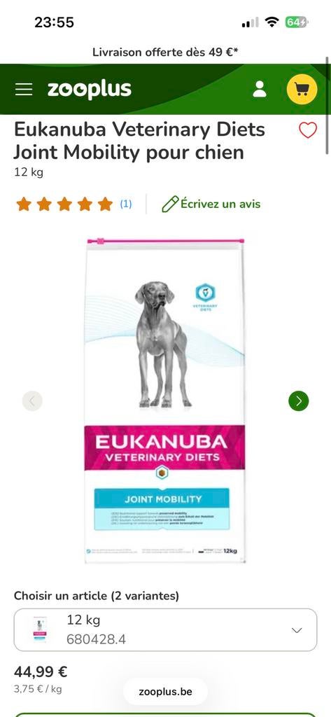 Croquette Chien Eukanuba Nouveau., Dieren en Toebehoren, Ophalen of Verzenden, Hond