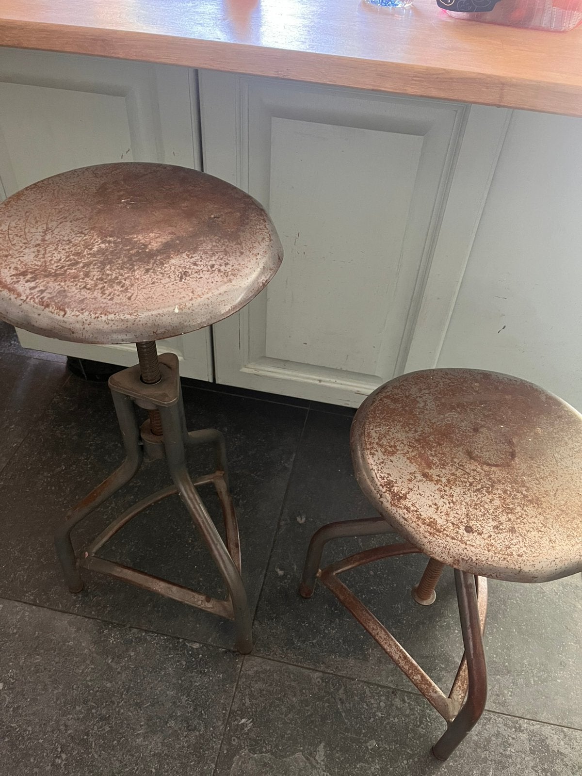 Tabouret métal, Enlèvement, Utilisé, Fer