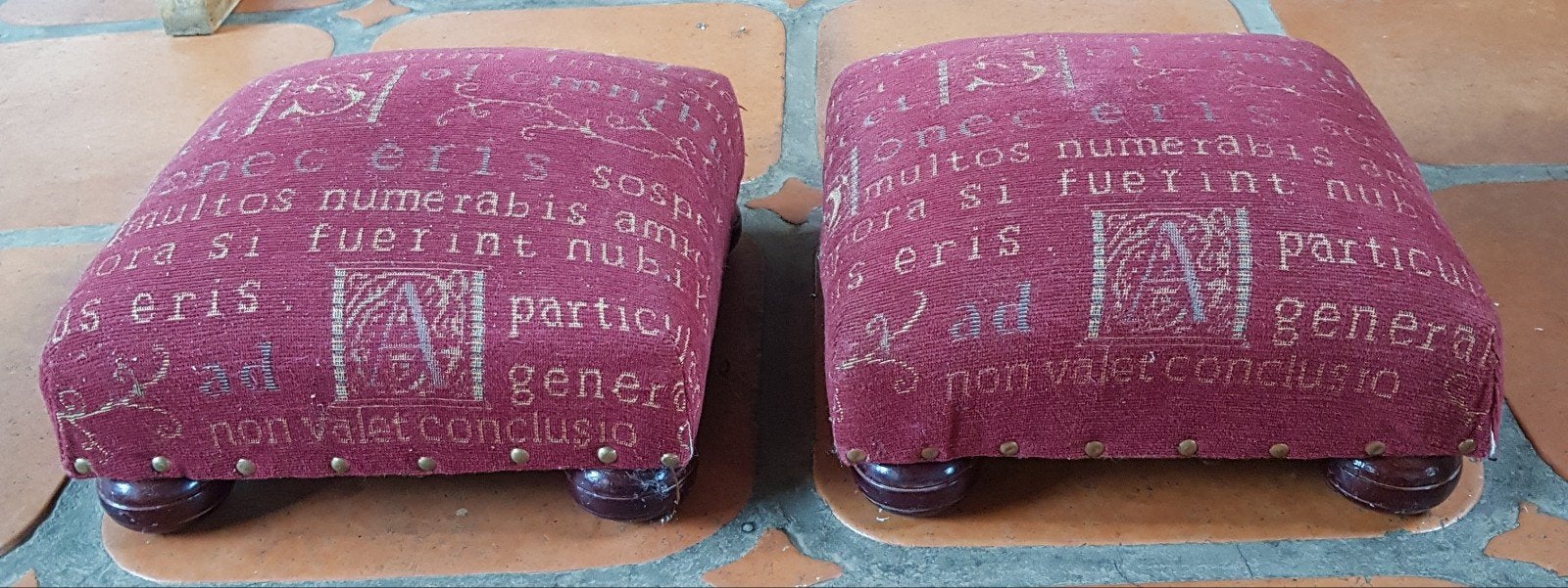 Lot de 2 repose-pieds pouf, Enlèvement, Carré