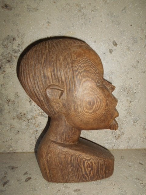 Statue africaine entièrement en bois, Antiquités & Art, Bois, Enlèvement ou Envoi, Brun, Homme