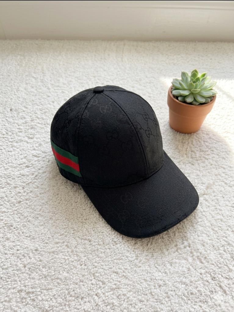 Noire - Casquette Gucci - Monogram - Rayures marocaines, Vêtements | Hommes, Chapeaux & Casquettes, Enlèvement ou Envoi, Comme neuf