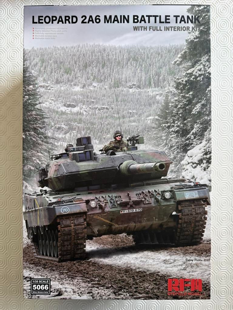 RYE Leopard 2A6 MBT with full interior, Tank, 1:32 tot 1:50, Nieuw, Ophalen
