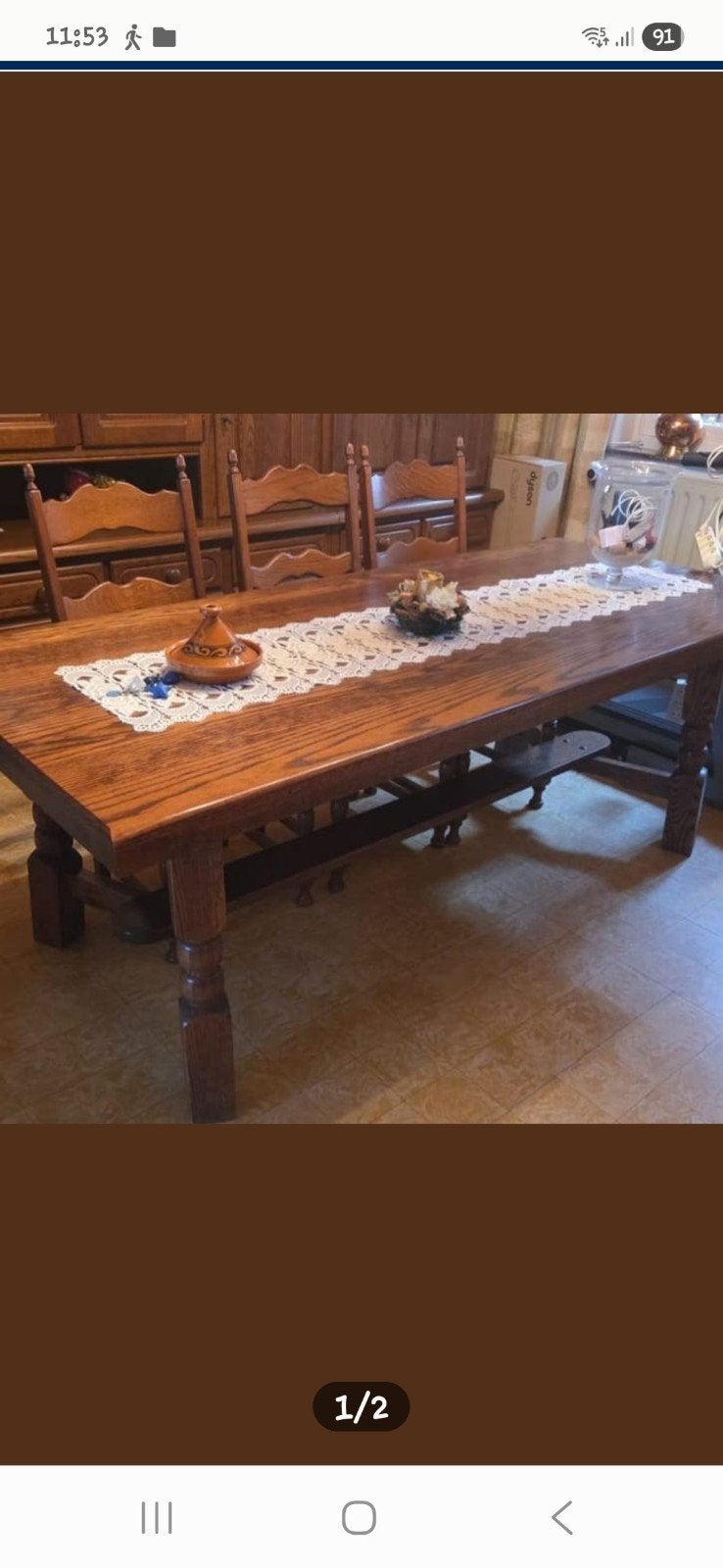 mooie stevige eiken tafel, Enlèvement ou Envoi