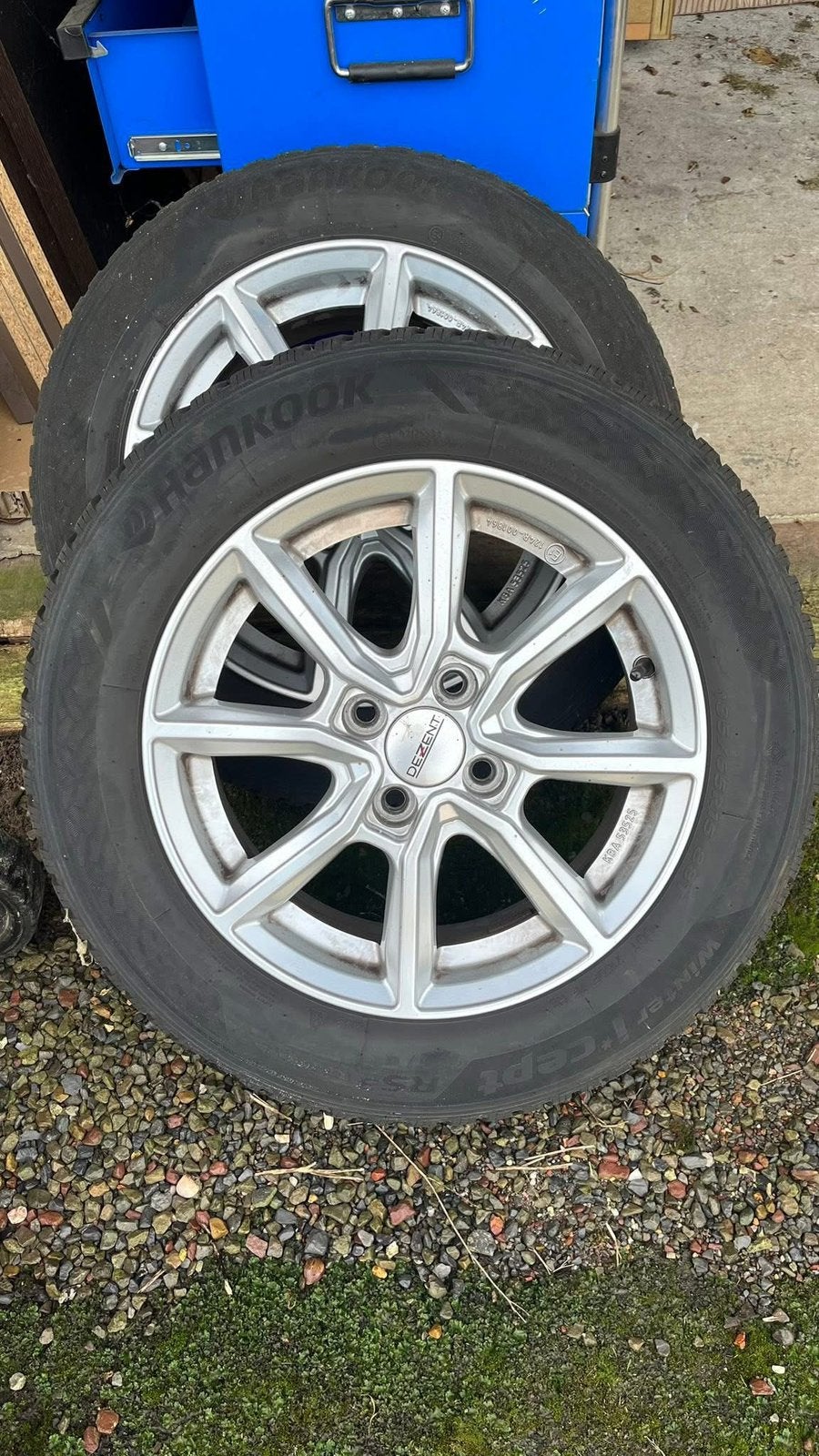 4 pneus neige + jantes KIA Rio, Autos : Pièces & Accessoires, Enlèvement, Pneu(s)