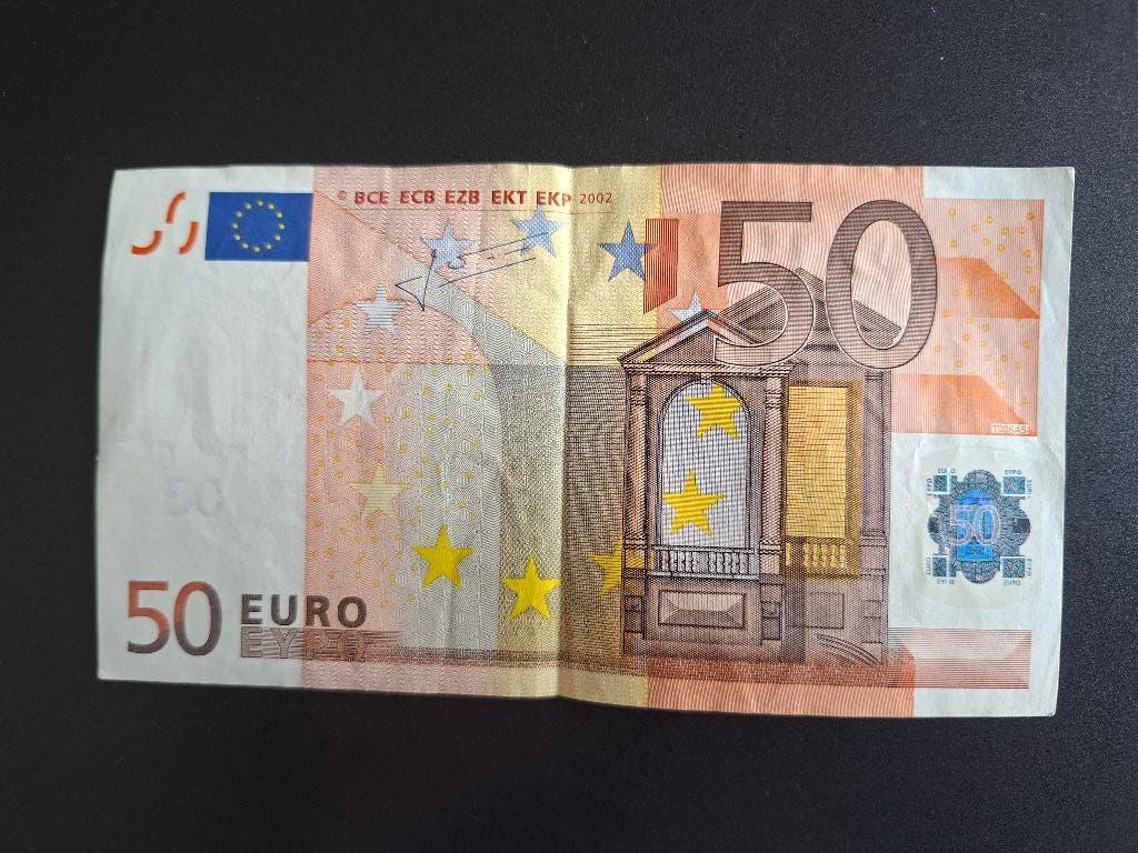 2002 Belgique 50 euros ancienne série Trichet code T006, Timbres & Monnaies, Billets de banque | Belgique, Billets en vrac, Envoi