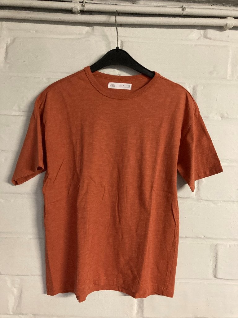 Roestkleurig t-shirt, Zara, 128, 8 jaar, Kinderen en Baby's, Kinderkleding | Maat 128, Ophalen of Verzenden, Zo goed als nieuw