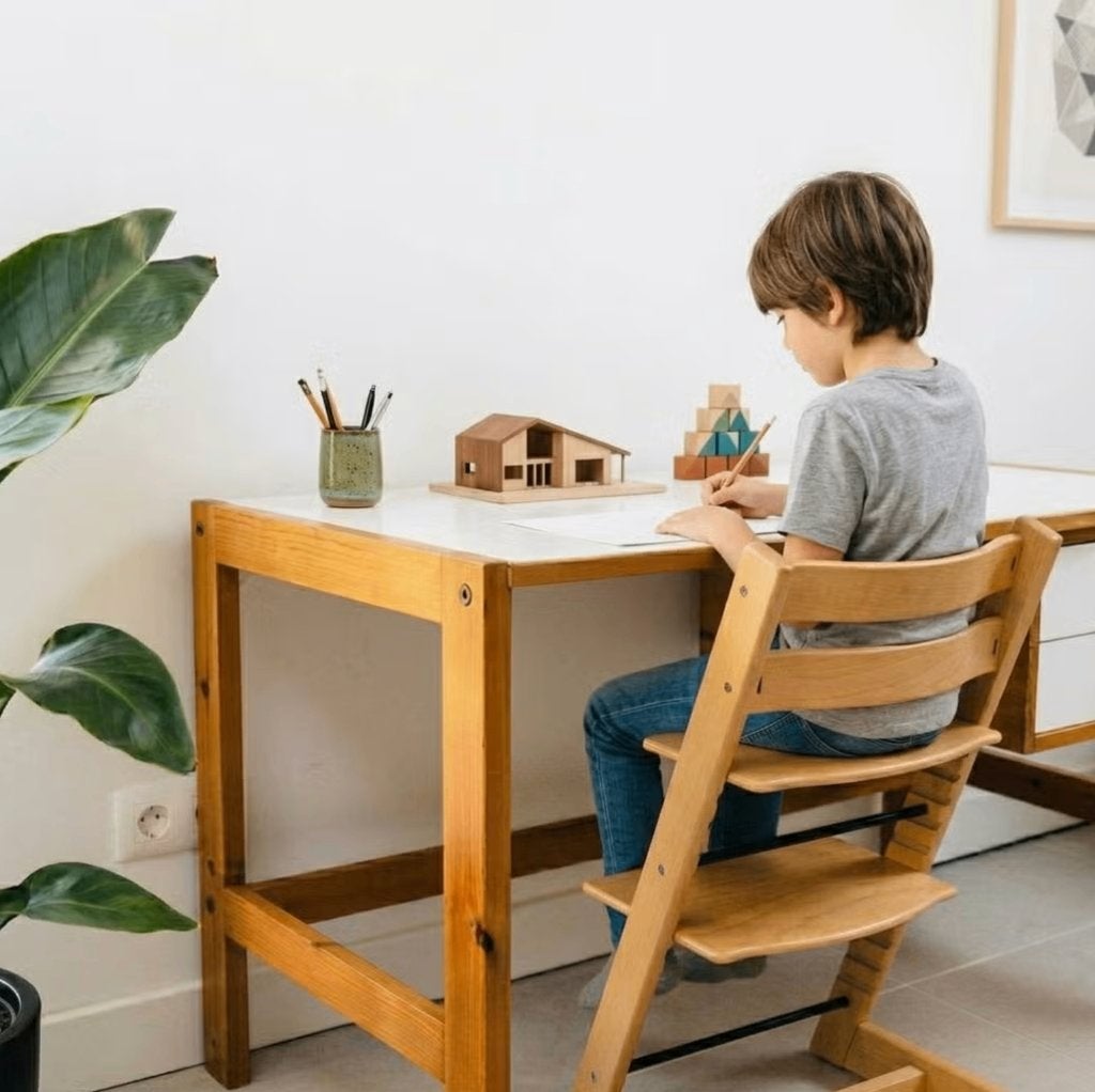 Prachtige set: Compact design bureau + Stokke Tripp Trapp, Enlèvement, Utilisé, Table(s) et Chaise(s)