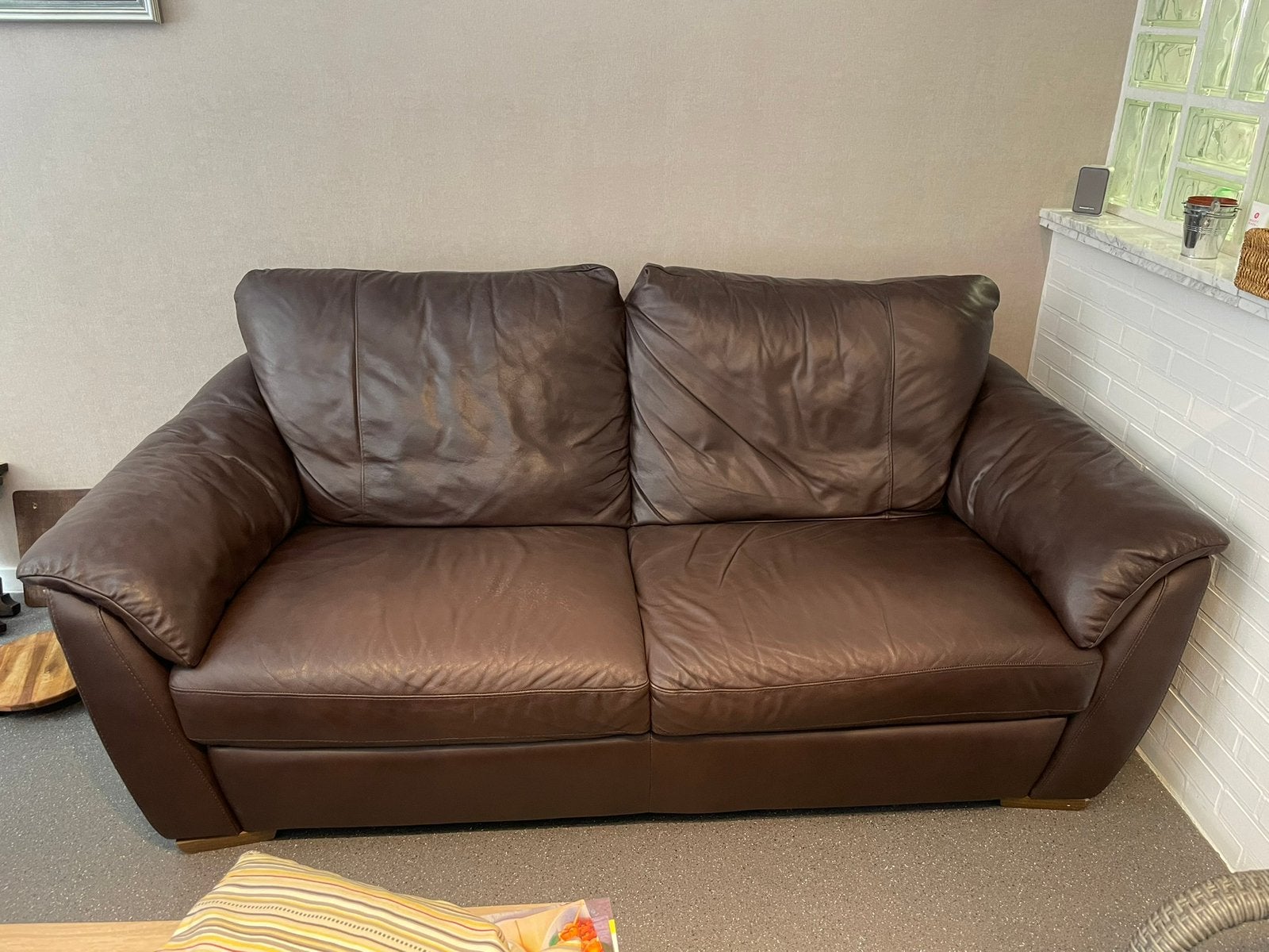 Salon leder, Huis en Inrichting, Ophalen, Zo goed als nieuw