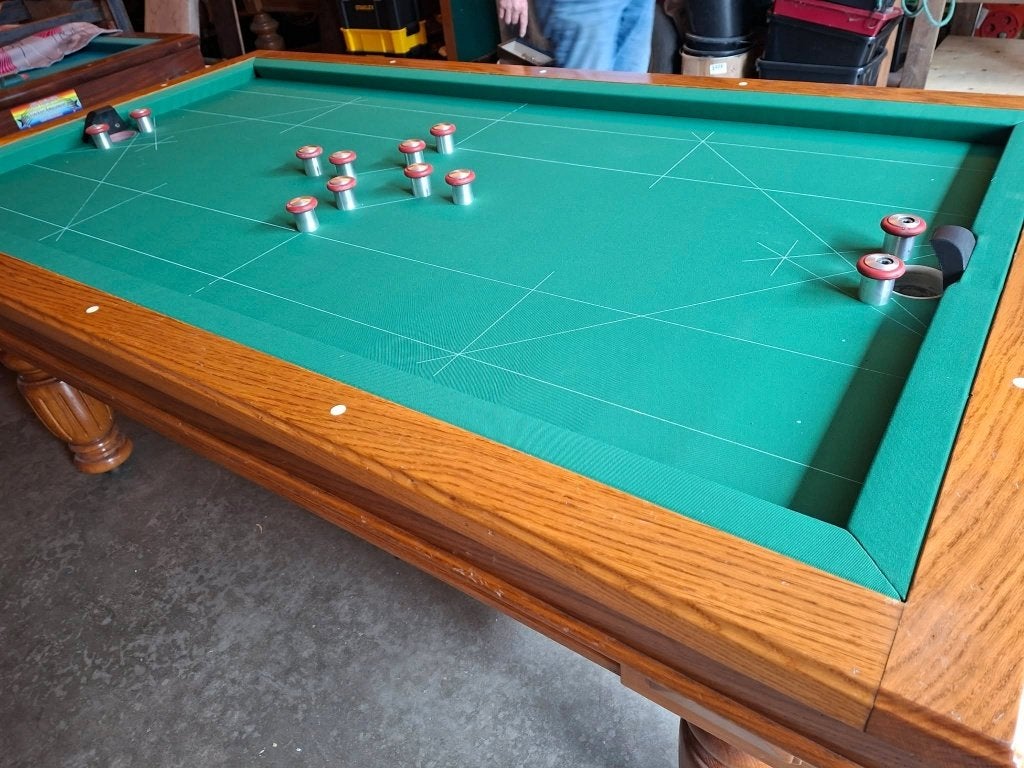 Biljarts en voetbaltafels., Sport en Fitness, Ophalen, Zo goed als nieuw, Biljarttafel