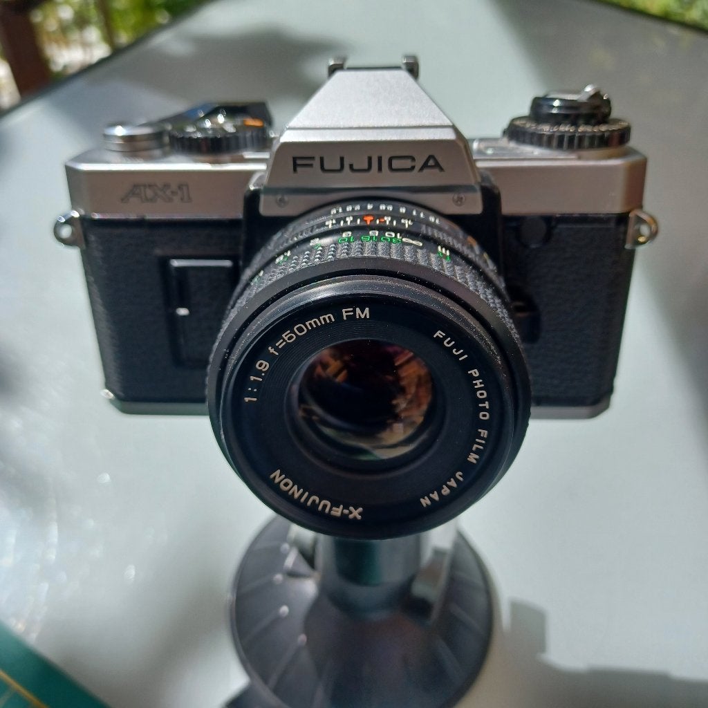 Fujica AX-1 — Fujinon 50 mm f/1,9, Enlèvement ou Envoi, Utilisé, Reflex miroir, Fuji