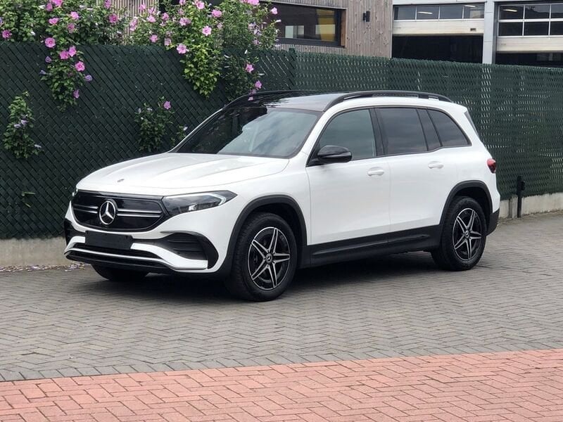 Mercedes-Benz EQB, Auto's, Automaat, Leder en Stof, Wit, 5 zetels