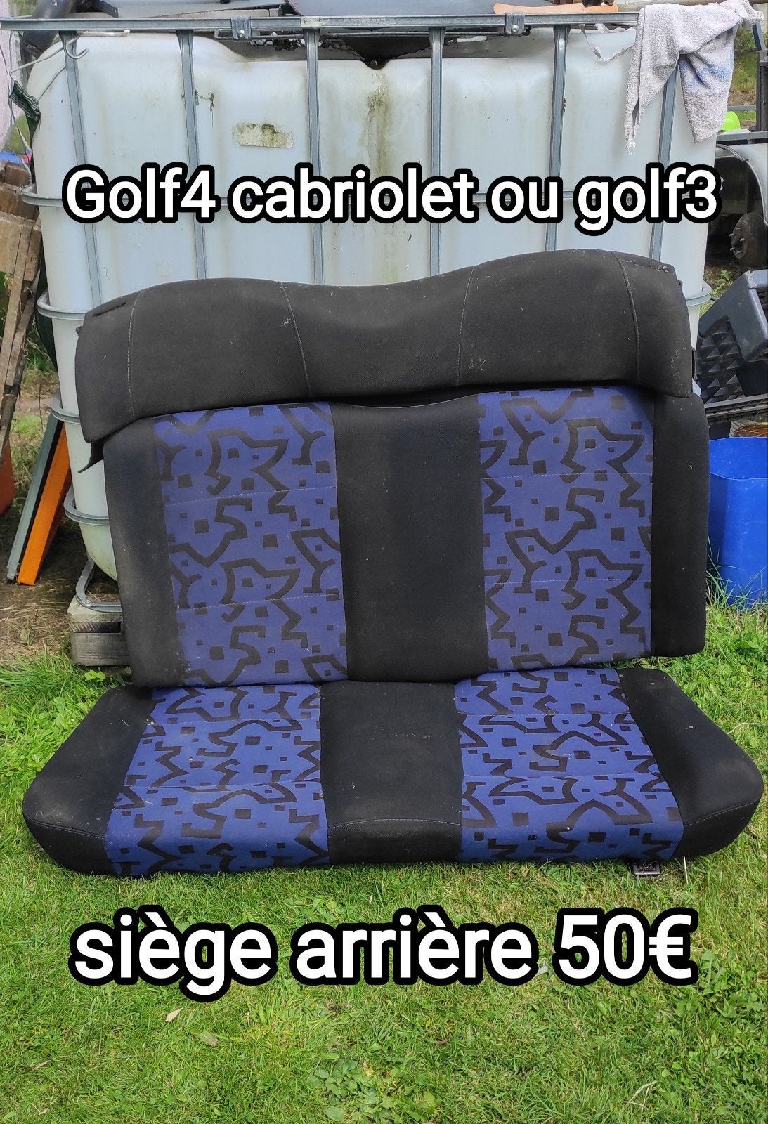 Golf4 ou 3 cabriolet banquette arrière autre pièces voir les, Enlèvement