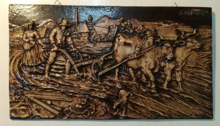 image sur céramique en relief (année1782), Antiquités & Art, Enlèvement