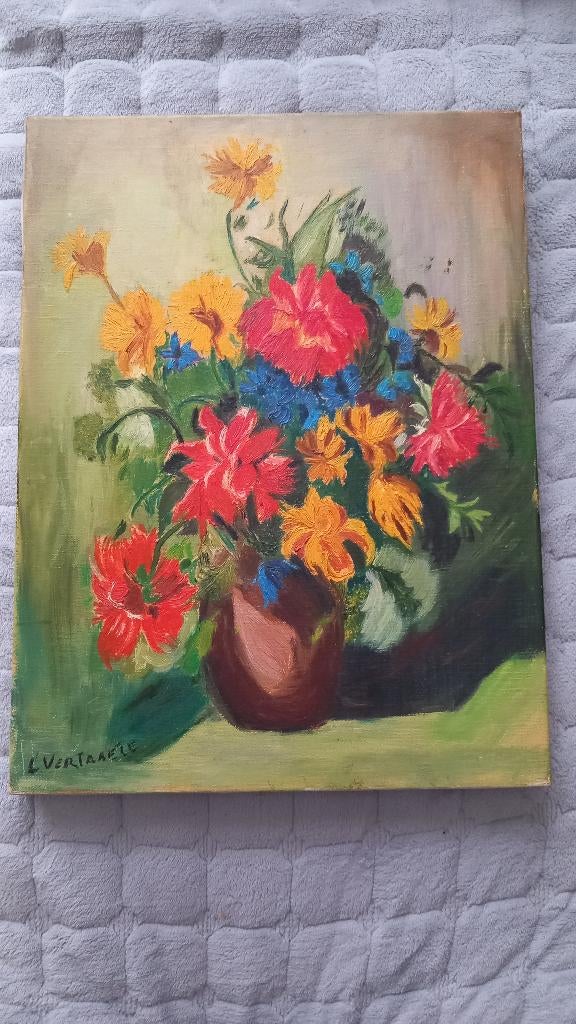 : Stilleven met bloemen, Antiek en Kunst, Kunst | Schilderijen | Klassiek, Ophalen of Verzenden