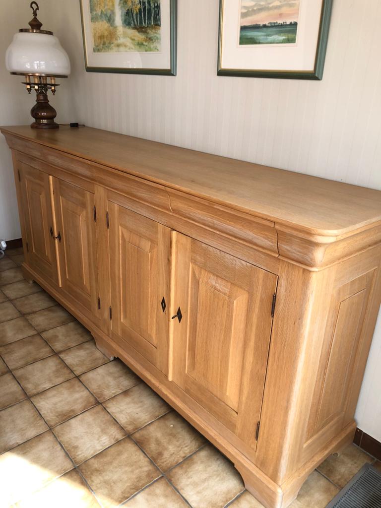 Dressoir in massieve eik, Huis en Inrichting, Kasten | Dressoirs, Ophalen, Zo goed als nieuw