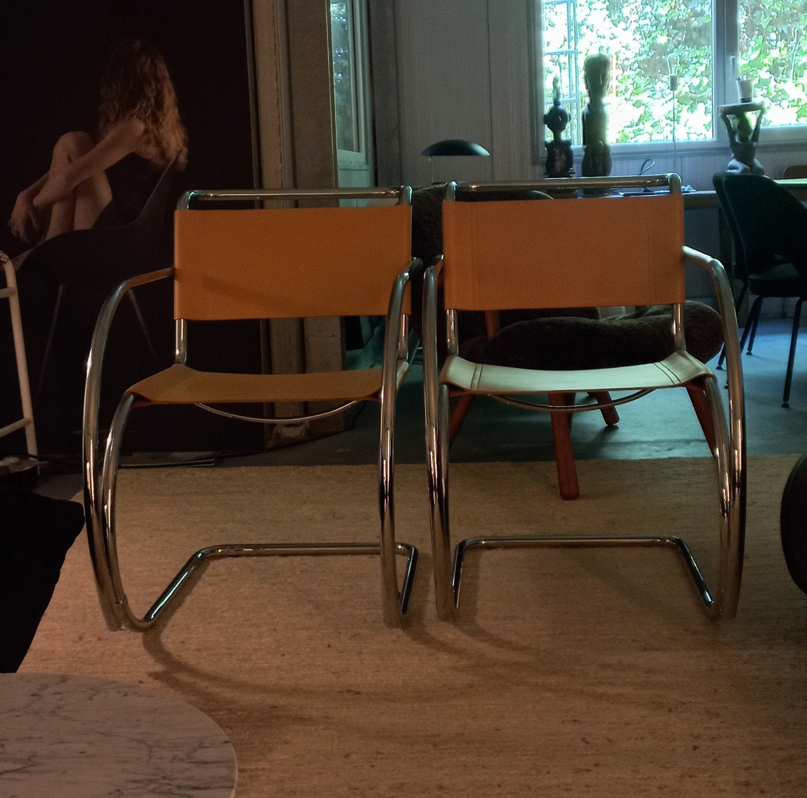 Cuir MR L Mies VD Rohe Marcel Breuer Lilly Reich Stam, Maison & Meubles, Enlèvement ou Envoi