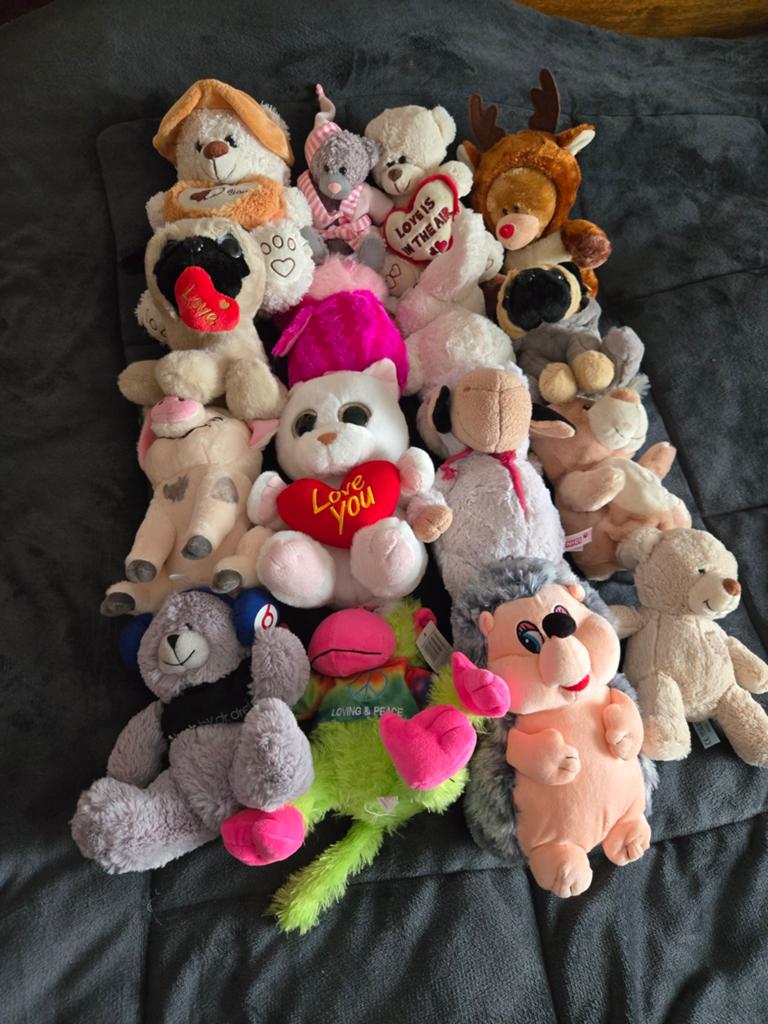 16 pluche knuffels, Kinderen en Baby's, Speelgoed | Knuffels en Pluche, Ophalen, Aap
