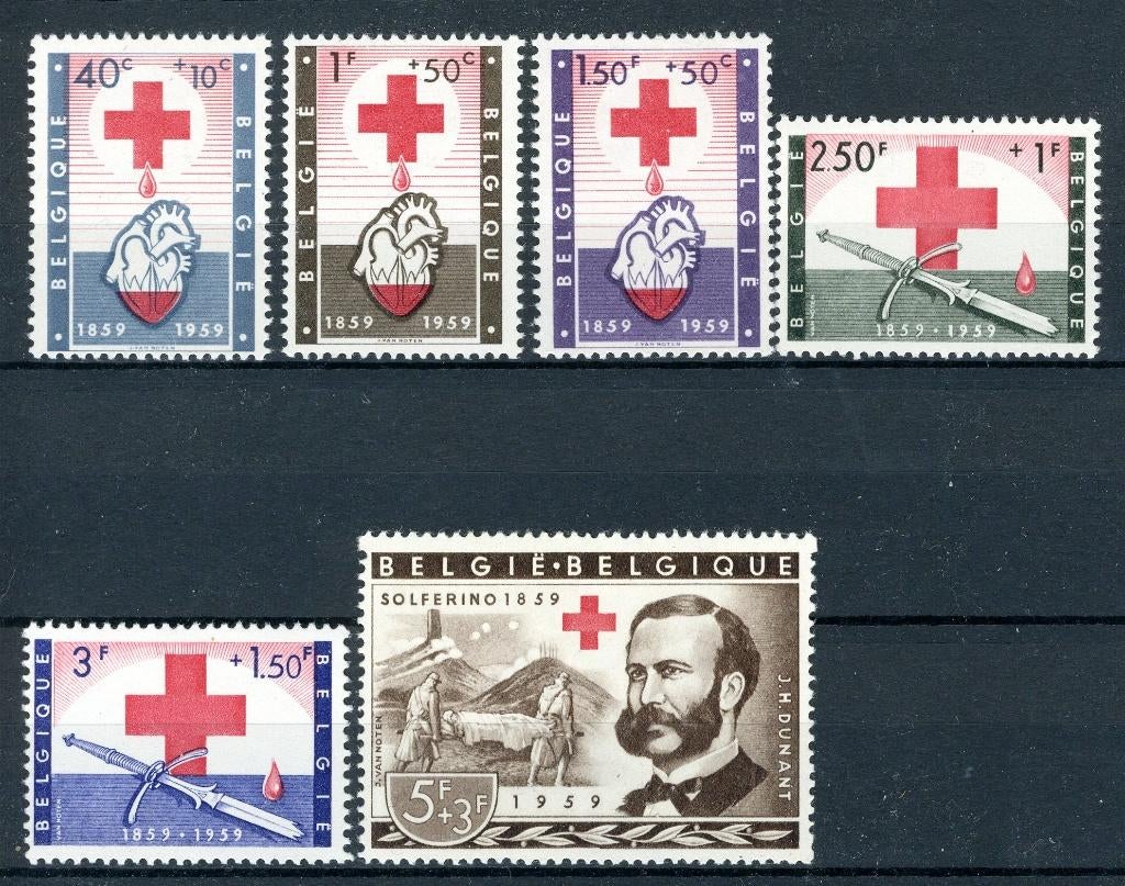 (B) 1096/1101 MNH 1959 - Au profit de la Croix-Rouge, Neuf, Enlèvement ou Envoi, Non oblitéré, Croix-Rouge