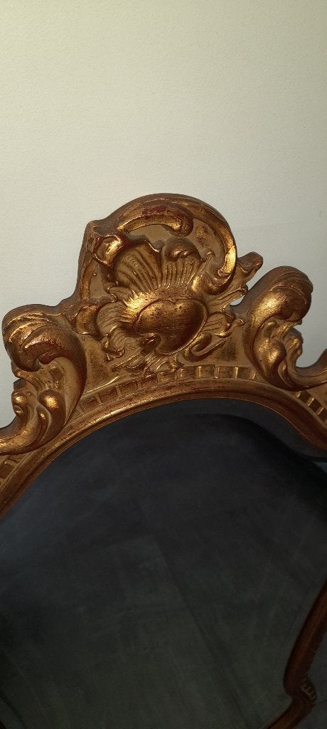 Miroir ancien style baroque, Antiquités & Art, Enlèvement, Ovale
