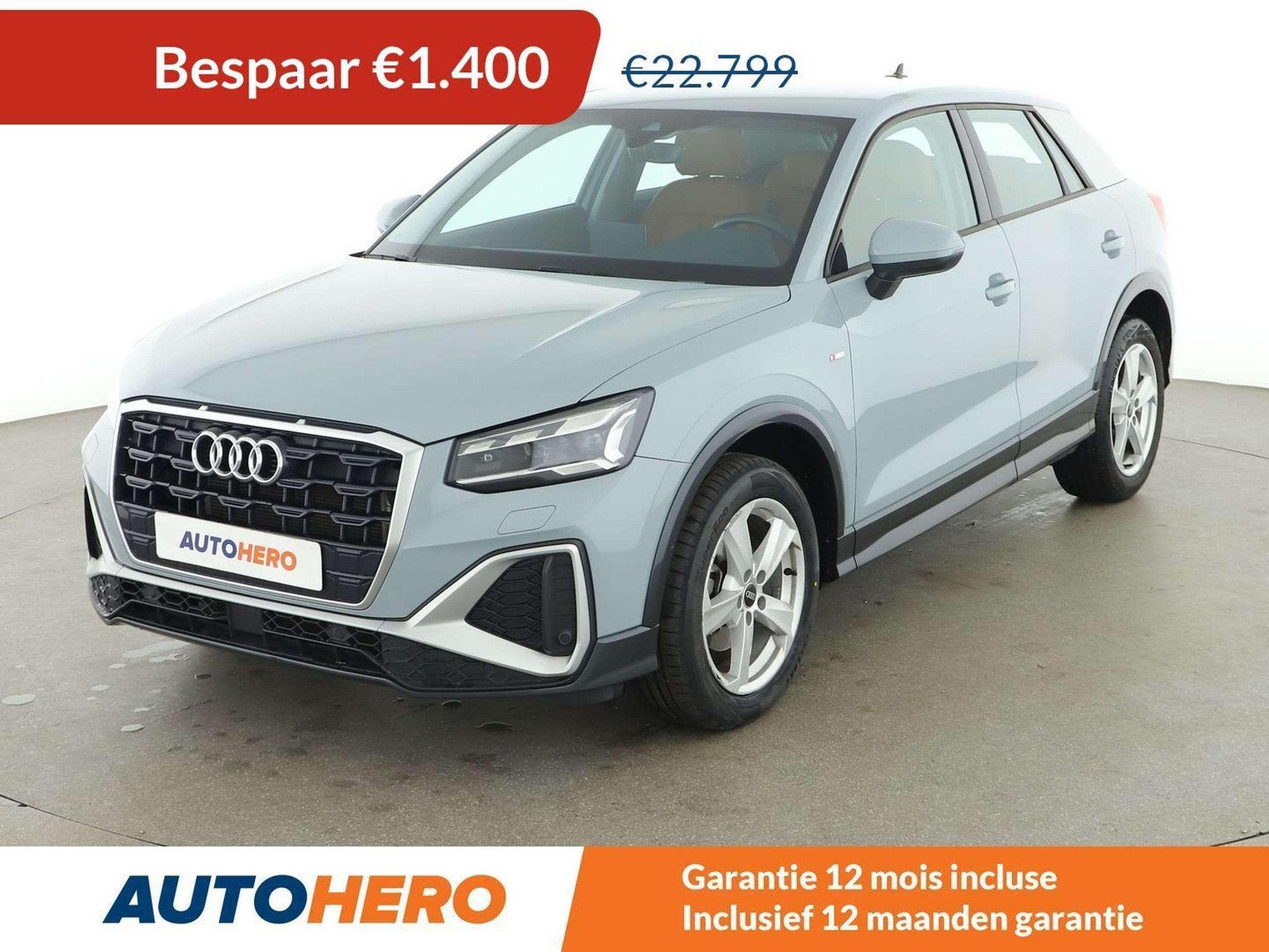 Audi Q2 30 TFSI S line (année de construction 2022), Autos, Audi, Cuir, Argent ou Gris, Boîte manuelle, 5 portes