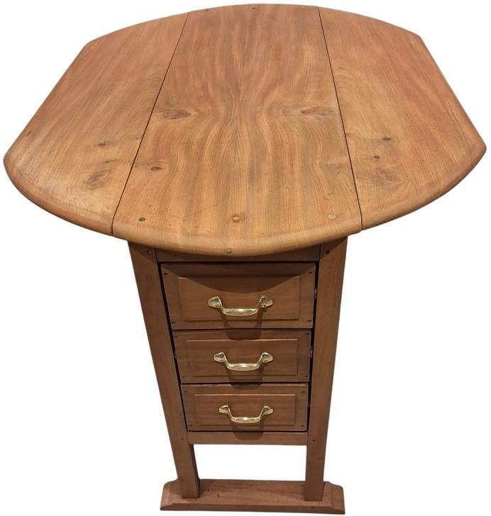 mahonie klaptafel met 6 laden, Ophalen