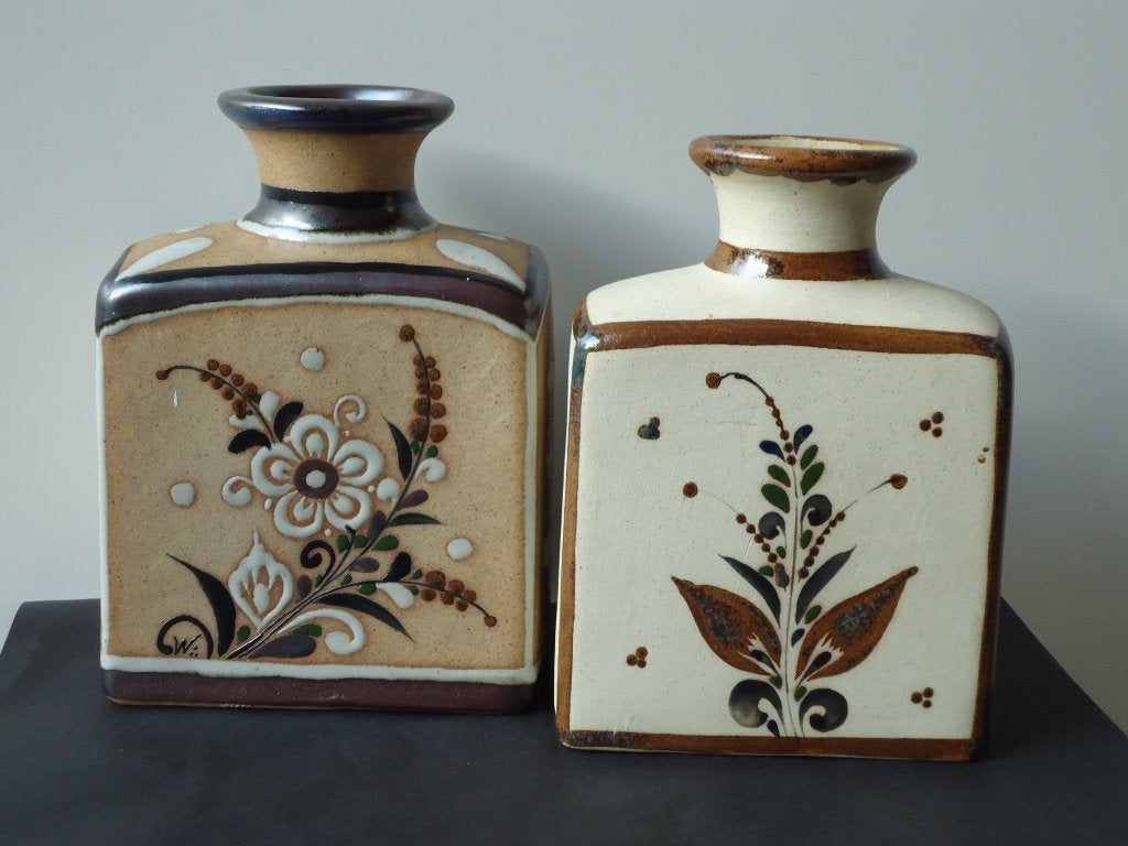 2x signed ceramic Jorge Wilmot MEXICO Tonala vaas gesigneerd, Antiquités & Art, Enlèvement ou Envoi