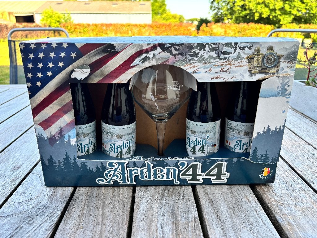 COFFRET ARDEN'44 4X33CL + 1 VERRE, Enlèvement ou Envoi, Neuf, Bouteille(s), Autres marques