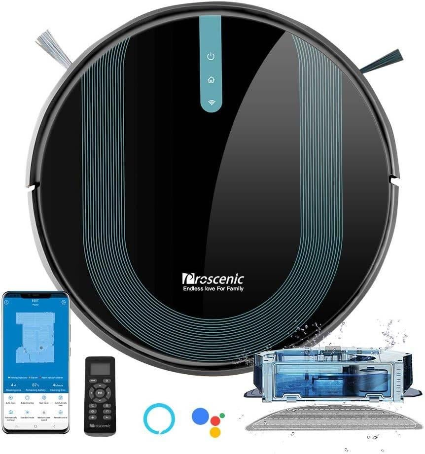 Nieuwe Proscenic 850T WiFi robot vacuum cleaner, Alexa, Nieuw, Ophalen of Verzenden, Robotstofzuiger, 2000 watt of meer