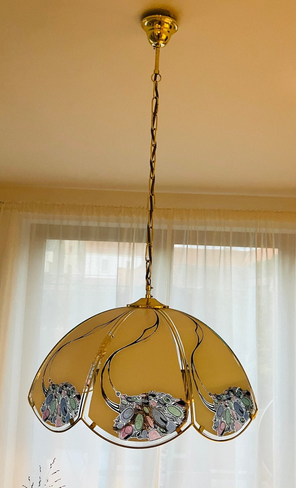 Lustre vintage, Enlèvement, Comme neuf, Verre