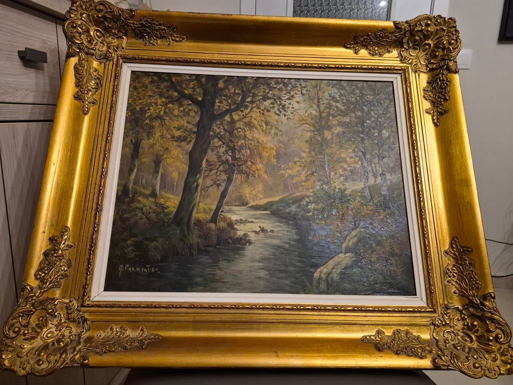 Antieke kunstschilder van Paul Eugene Parmentier  ( België ), Antiek en Kunst, Ophalen of Verzenden