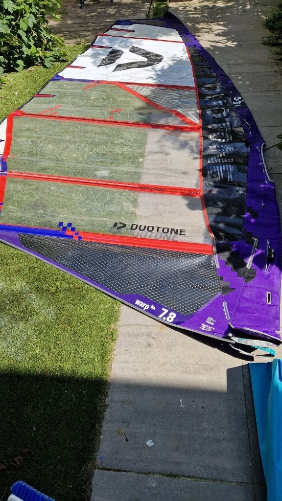 7.8 warp fin, Sports nautiques & Bateaux, Enlèvement, 6.5 m² à 8 m², Utilisé, Voile