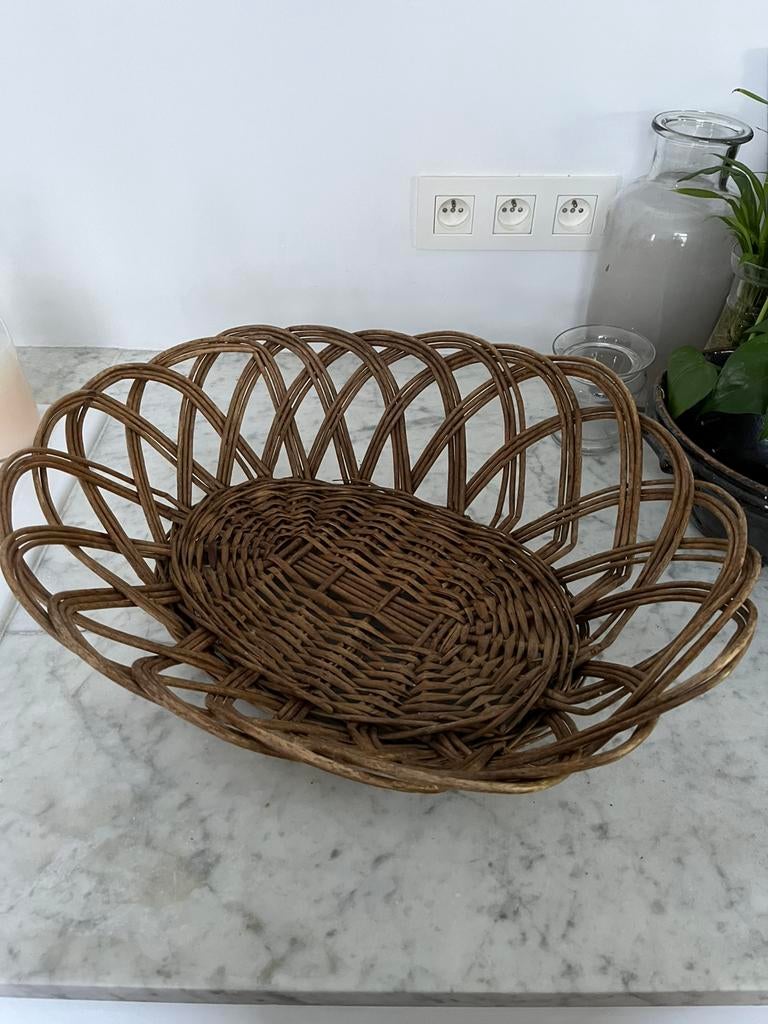 ANTIEKE FRANSE MAND OVAAL GROOT MODEL, Huis en Inrichting, Woonaccessoires | Schalen en Manden, Gebruikt, Mand, Ophalen of Verzenden
