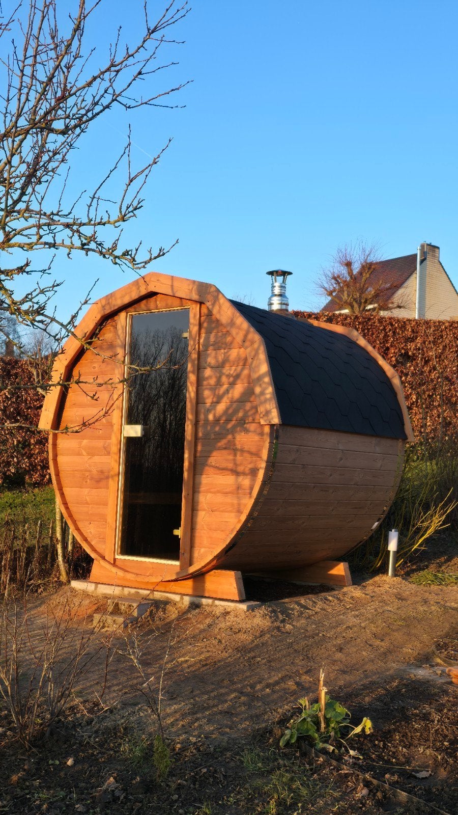 2M Barrel Sauna Gratis Levering en Plaatsing - 10% KORTING, Sport en Fitness, Sauna, Ophalen of Verzenden