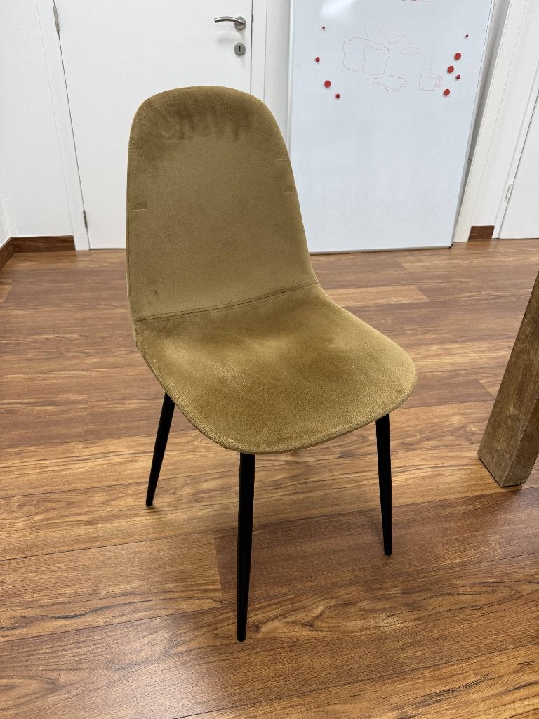 Casa SILKE Moderne Caramel Velvet Eetkamerstoel, Maison & Meubles, Chaises, Autres couleurs, Casa SILKE Eetkamerstoel Caramel, velvet