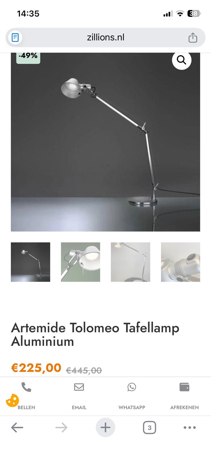 Bureaulamp/ 2 stuks, Huis en Inrichting, Ophalen, Gebruikt