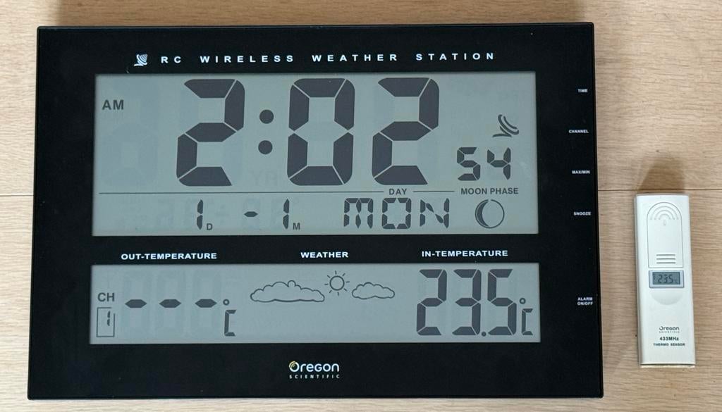Radiogestuurd draadloos weerstation, Ophalen of Verzenden, Gebruikt, Weerstation