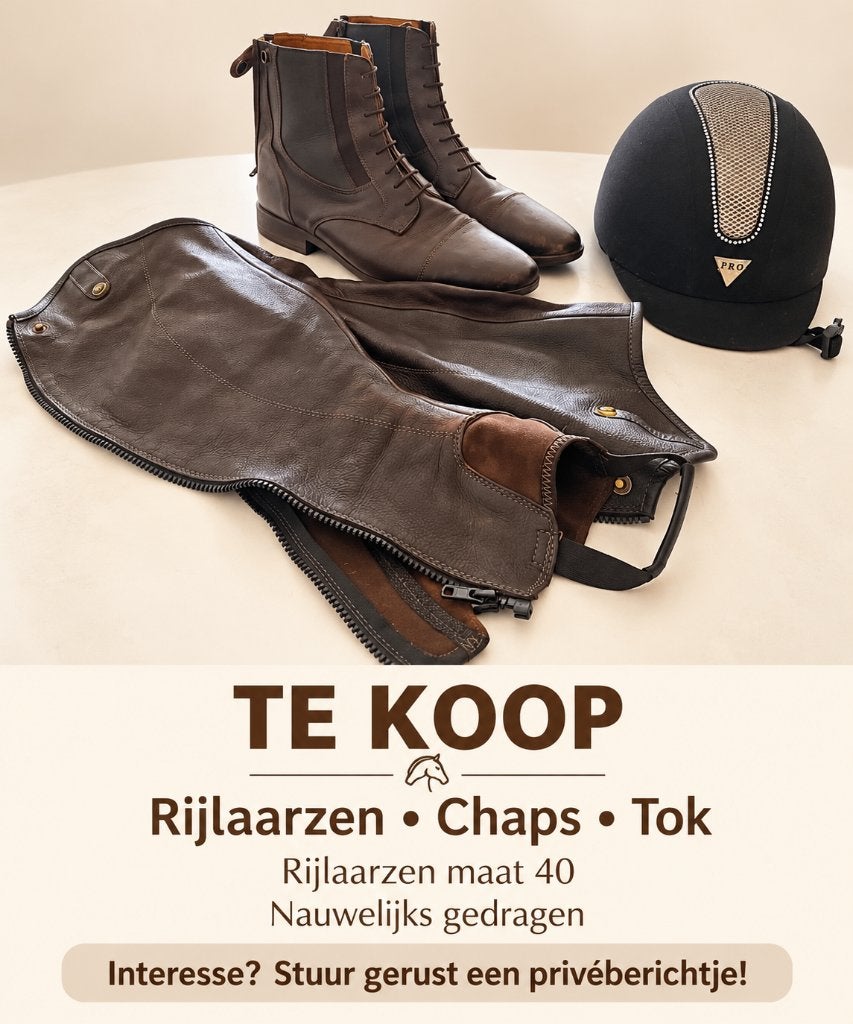 Paardrij-laarzen en tok, Dieren en Toebehoren, Ritssluiting, Overige merken, Ophalen of Verzenden, Zo goed als nieuw