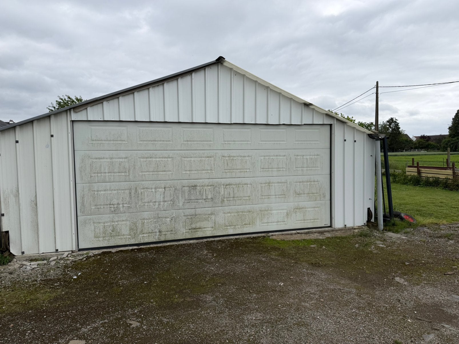 Garagepoort 5x2m, Ophalen, Gebruikt