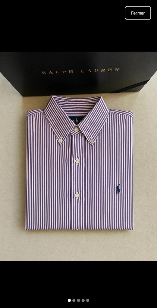 Chemise Ralph Lauren mauve Small, Vêtements | Hommes, Neuf, Enlèvement ou Envoi, Ralph Lauren, Tour de cou 38 (S) ou plus petit