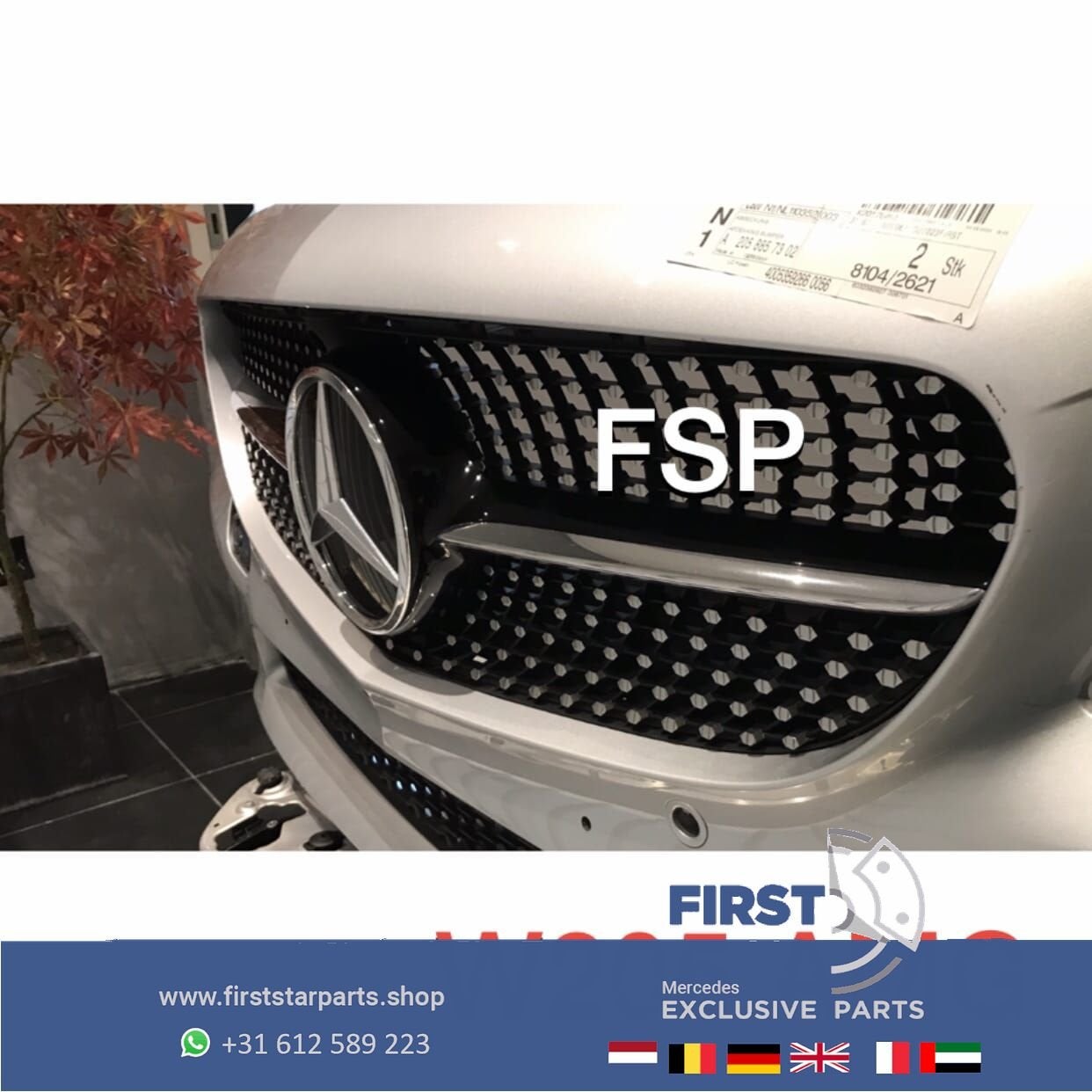 W205 C205 43 AMG BUMPER COMPLEET Mercedes C Klasse 43 ORIGIN, Utilisé, -, Avant, -