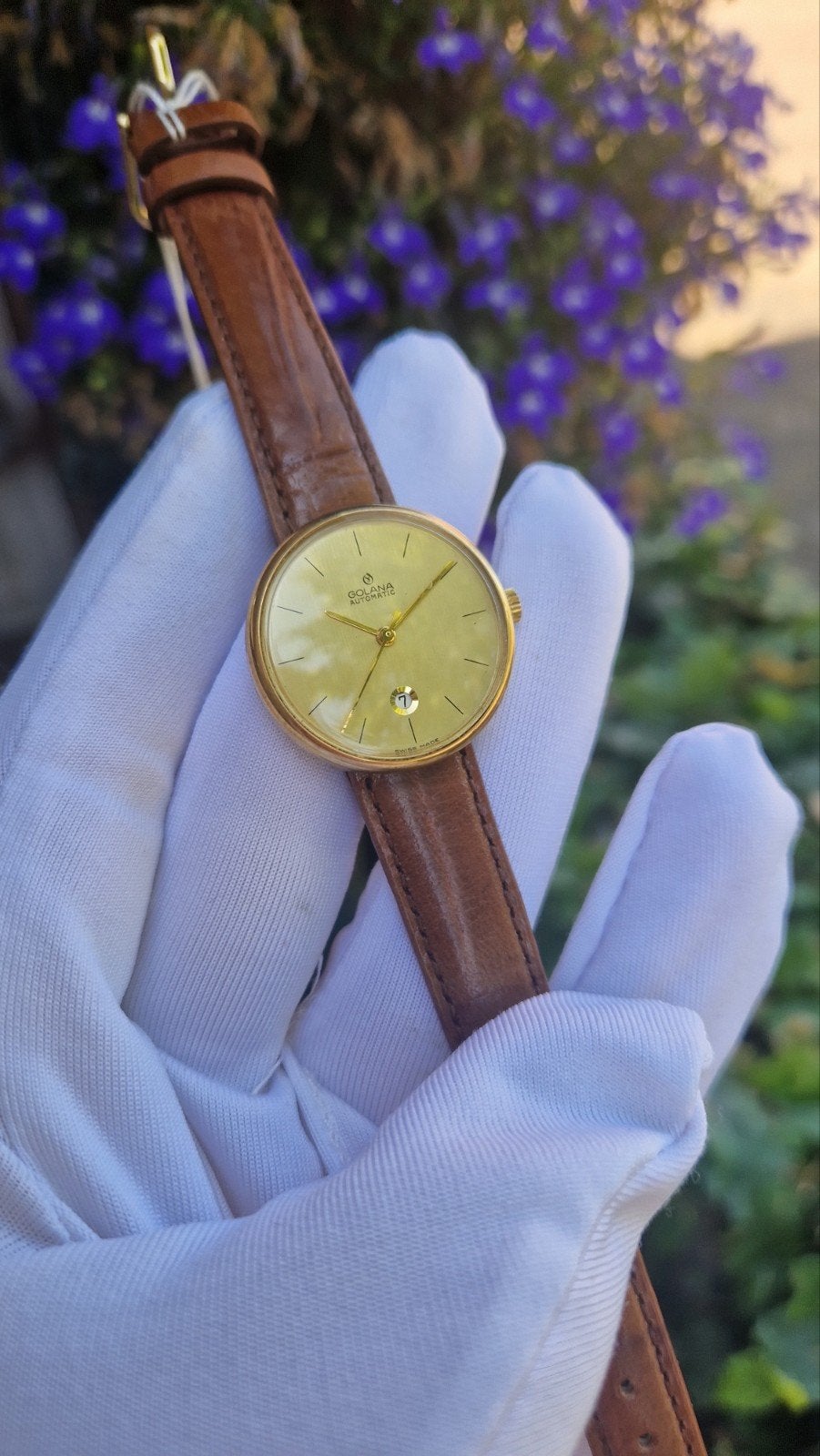 Golana Mechanisch horloge verguld goud, Ophalen of Verzenden, Goud, Goud
