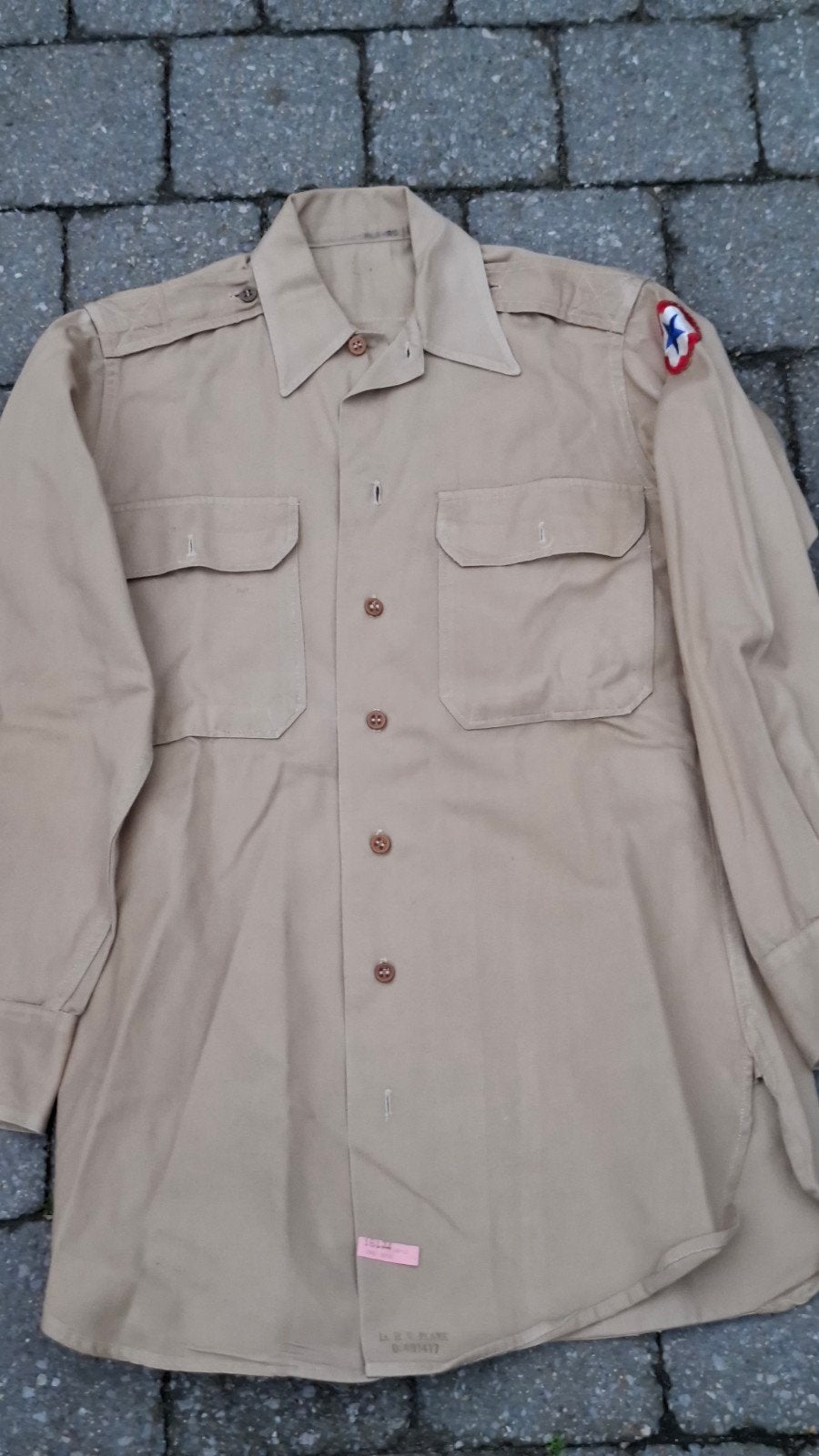chemise d'officier de l'armée américaine, Collections, Enlèvement ou Envoi, Armée de terre, Vêtements ou Chaussures